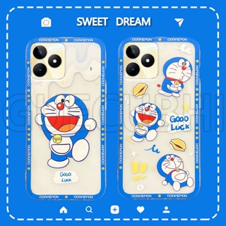 เคสโทรศัพท์มือถือ ซิลิโคนนิ่ม แบบใส ลายการ์ตูนโดราเอมอนน่ารัก สําหรับ Realme C53 C55 2023 RealmeC53