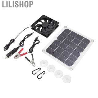 Lilishop 10W Solar Panel Fan Kit  Wear Resistant Solar Panel Fan  for Greenhouse for Household