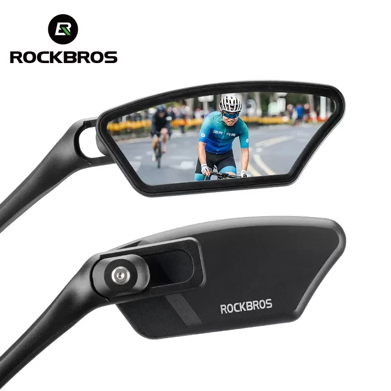 【TH Delivery】ROCKBROS กระจกมองหลังจักรยาน 360° กระจกมองหลัง สเตนเลส เลนส์กว้าง ปรับได้ อุปกรณ์เสริม สําหรับจักรยานเสือภูเขา