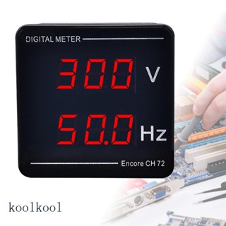 Kool โวลต์มิเตอร์ดิจิทัล ความถี่ AC50-500V 10-99 9HZ ขนาดกะทัดรัด ความแม่นยําสูง