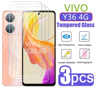 (ขายดี) ฟิล์มกระจกนิรภัยกันรอยหน้าจอ HD ใส สําหรับ VIVO Y36 4G VIVOY36 Y 36 1-3 ชิ้น