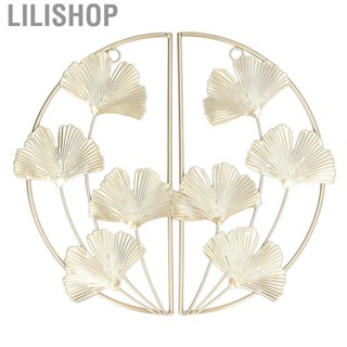 Lilishop Ginkgo Leaf Decoration  Metal Wrought Iron Ginkgo Leaf Wall Decoration  for Bedroom for Office for Living Room