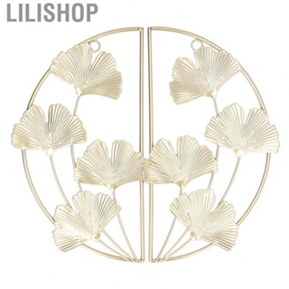 Lilishop Ginkgo Leaf Decoration  Metal Wrought Iron Ginkgo Leaf Wall Decoration  for Bedroom for Office for Living Room