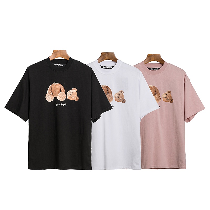 เสื้อยืดแขนสั้น พิมพ์ลาย Palm Angels แฟชั่นสําหรับผู้หญิง และผู้ชาย