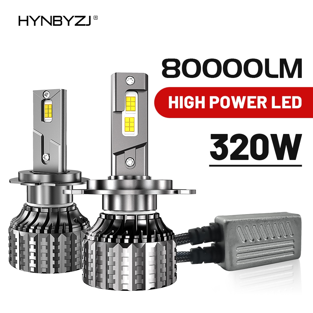HYNBYZJ 320W H7 H4 Led Canbus 80000LM High Power ไฟหน้าหลอดไฟ H1 H8 H11 9005 9006 Hb3 Hb4 H3 9012 Le