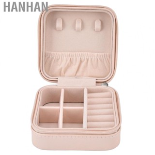 Hanhan Jewellery Box Leather Jewelry Storage Case Large  Portable For Earring Z