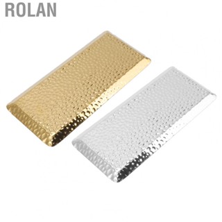 Rolan Pastry Serving Tray  Dishwasher Safe Hammered Widely Applicable Dessert Tray  Stainless Steel  for Restaurant