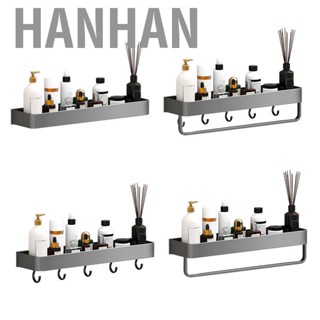 Hanhan Shower Storage Rack  Drain Hollow Space Aluminium Bathroom Floating Shelf Large   for Home