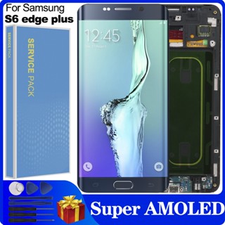 อะไหล่หน้าจอสัมผัสดิจิทัล LCD AMOLED G928 พร้อมกรอบ สําหรับ SAMSUNG Galaxy s6 edge plus G928 G928F