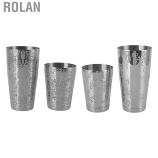 Rolan Cocktail Mixer  Keep Cold Silver Stainless Steel Bar Shaker Engraved  for Bar