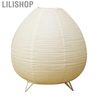 Lilishop Paper Lantern Lamp  Bedside Table Lamp Modern  Bulb Standing Button Switch Warm Light  for Nightstand