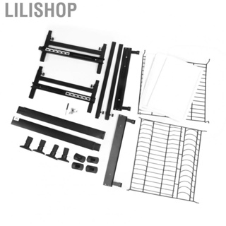 Lilishop 2 Tier Large Dish Rack  Heavy Duty Double Layer Dish Drying Rack Black  for Kitchen