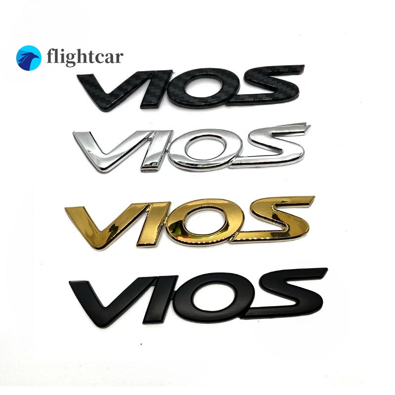 Flightcar TOYOTA VIOS BLACK & CARBORN EMBLEM โลโก ้ สีทอง