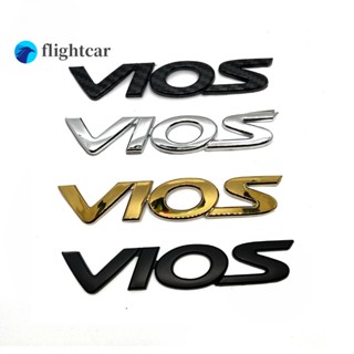 Flightcar โลโก้ TOYOTA VIOS BLACK &amp; CARBORN EMBLEM สีทอง