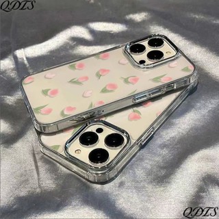 ✅เคสโทรศัพท์มือถือ แบบนิ่ม ลายดอกทิวลิป กันกระแทก สําหรับ Iphone 12 13max 7 14pro 11plus 8 YHOV