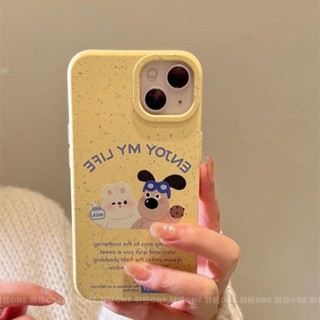 เคสโทรศัพท์มือถือ แบบนิ่ม ลายการ์ตูนสุนัข และกระต่าย สําหรับ iPhone 14promax QYJS 13 12 11 13promax 12promax 14plus xsmax 7 8 11 12