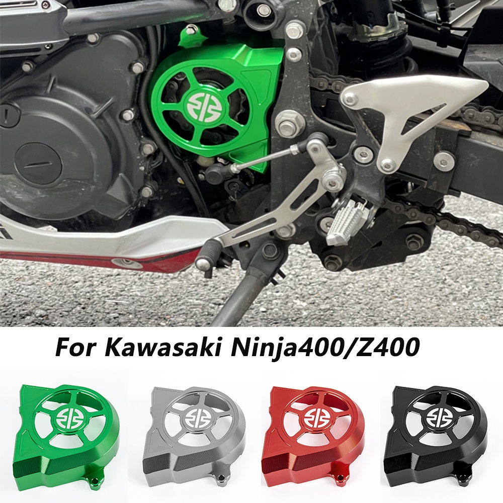 Ljbkoall Z 400 ฝาครอบป้องกันเฟืองโซ่หน้า แบบใส สําหรับรถจักรยานยนต์ Kawasaki Ninja400 Z400 Ninja 400 2018-2023