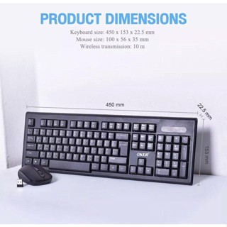 OKER คีย์บอร์ด+เมาส์ไร้สาย Keyboard + Mouse WIRELESS COMBO รุ่น K289