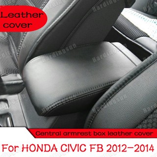 ฝาครอบที่เท้าแขนรถยนต์ แบบหนัง อุปกรณ์เสริม สําหรับ HONDA CIVIC 2012 2013 2014 2015 FB 9th