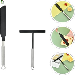 2 ชิ้น / เซต สเตนเลส แพนเค้ก เครื่องมือกระจาย แพนเค้ก มีดโกน แพนเค้ก