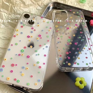 เคสป้องกันโทรศัพท์มือถือ กันกระแทก ลายดอกไม้ หลากสี สําหรับ iPhone 11 12 13 14 7 8 Plus XS XR X XSMAX 11 Pro max 12 Pro max 13 Pro max 14 Pro max