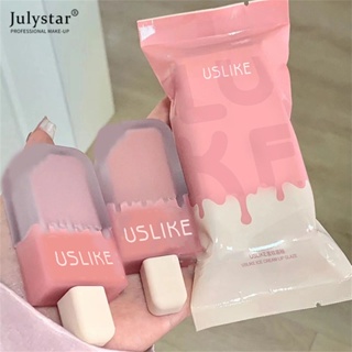 JULYSTAR Ice Cream Lip Glaze Matte Mist Sensing โคลนทาปากระดับกำมะหยี่สูง