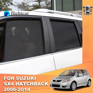 Flightcar ม่านบังแดดแม่เหล็ก ติดกระจกหน้า และหลังรถยนต์ สําหรับ Suzuki SX4 Hatchback EY 2005-2014