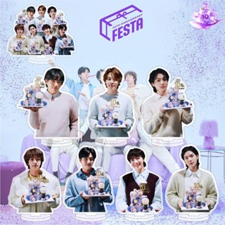 2023 BTS FESTA the tenth anniversary ขาตั้งอะคริลิคสองด้าน V Jung Kook SUGA Jin Jimin RM J-Hope