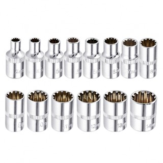 อะแดปเตอร์ซ็อกเก็ต 12 จุด หัวซ็อกเก็ต 1/4 Torx Bit 1/4 นิ้ว ทรงสี่เหลี่ยม