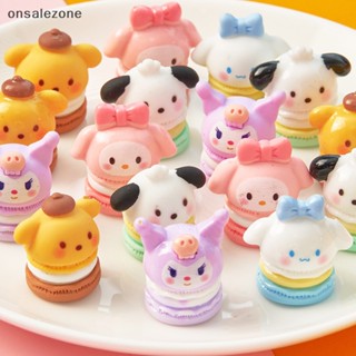 SANRIO Ozth แผ่นกาวเรซิ่น ลายการ์ตูนอนิเมะน่ารัก 3D สีมาการอง สําหรับทําเครื่องประดับ ตกแต่งเคสโทรศัพท์มือถือ DIY 2 ชิ้น