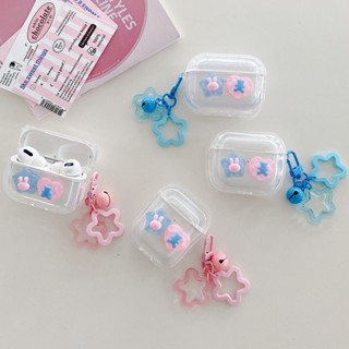 เคสป้องกันหูฟัง แบบนิ่ม ลายกระต่าย หมี หัวใจ สําหรับ AirPods Pro 2 3 1 2