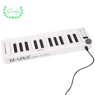 M-vave 25-Key Midi คีย์บอร์ด Mini USB Midi ตัวควบคุม แบบพกพา จัดคีย์บอร์ด Rgb Pad คีย์บอร์ด