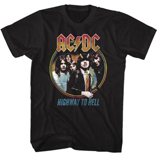 เสื้อยืด พิมพ์ลาย Highway To Hell ACDC สีดํา