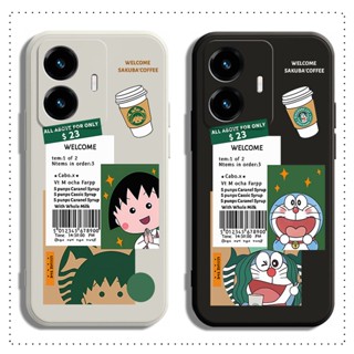 เคส VIVO Y36 Y33S Y33T T1X Y21 Y21S Y21T Y20S Y12A Y12S Y20 Y20SG Y20I Y19 Y15A Y15S Y12 Y15 Y17 Y11 Y11D Y12I Y02 Y16 Y02S โทรศัพท์มือถือแบบนิ่ม ลาย Starbucks สีดํา ขาว สําหรับ