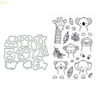 Love Giraffe แผ่นแม่แบบโลหะ ตัดลายยีราฟ สําหรับตกแต่งสมุด อัลบั้มรูปภาพ DIY