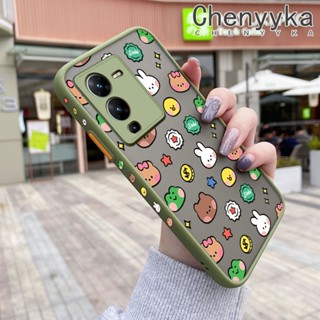 เคสซิลิโคนนิ่ม แบบใส ขอบสี่เหลี่ยม ลายการ์ตูนสัตว์น้อย กันกระแทก สําหรับ VIVO V25 5G V25 Pro 5G V25E S15 Pro X80 Lite