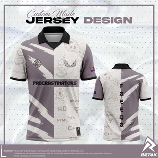 Jersey RETRO COLLAR BAJU JERSEY PROCRASTINATORS ปี 2023