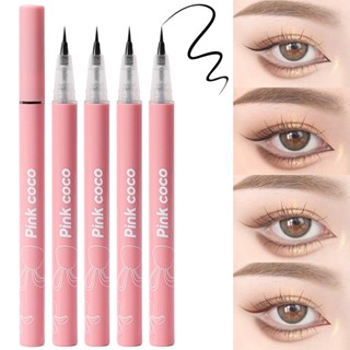 Pink coco Smooth Ultra-fine Liquid Eyeliner / Lying Silkworm Eyelash Eyeliner Pencil / Lasting Quick-drying Big Eyes Makeup Cosmetics / Waterproof Sweat-proof Matte Eyeliner