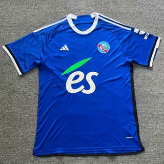 เสื้อกีฬาแขนสั้น ลายทีมชาติฟุตบอล Strasbourg ไซซ์ S - XXL ไซซ์ 23-24