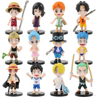 Ellen โมเดลฟิกเกอร์ One Piece Luffy Nami Ace Zoro Shanks Robin Sanji ของเล่นสําหรับเด็ก 12 ชิ้น