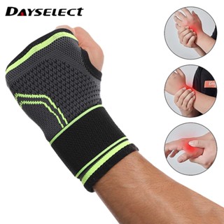 Dayselect สายรัดข้อมือถักนิตติ้ง พร้อมเข็มขัดแรงดัน ป้องกันข้อมือ สําหรับเล่นกีฬา