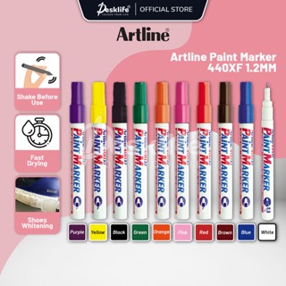 Desklife Artline ปากกามาร์กเกอร์ 0.8 มม. 444XF สีขาว เหลือง แดง น้ําเงิน เขียว น้ําตาล สําหรับวาดภาพ 1 ชิ้น