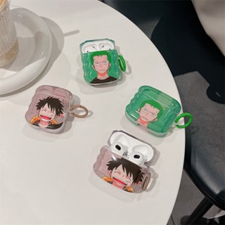 เคสหูฟังบลูทูธ ลายการ์ตูนลูฟี่ โซโร วันพีซ สําหรับ AirPods Pro2 Airpod Pro 1 2 3 AirPods Pro 2