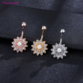 Purelove&gt; แหวนสเตนเลส ประดับเพทายคริสตัล สีทอง สีเงิน เครื่องประดับ สําหรับผู้หญิง