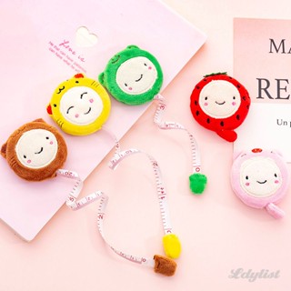 ღ Cartoon Plush Tape Measure 1.5m Telescopic Tape Automatic Telescopic Meter Gauge Measuring Clothes Soft Ruler เส้นรอบเอว