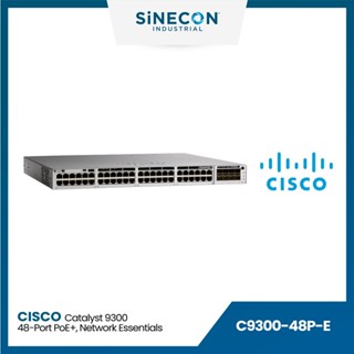 CISCO SWITCH สวิตซ์ Catalyst 9300 48-port PoE+, Network Essentials (C9300-48P-E)