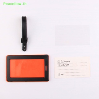 Peacellow ป้ายแท็กซิลิโคน PVC ลายตัวอักษรน่ารัก สําหรับติดกระเป๋าเดินทาง