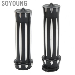 Soyoung Motorcycle Handlebar Grips  CNC Aluminium Alloy  Slip Throttle Grip for Motorbike