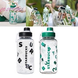 【COLORFUL】Water Bottle Black/Green Exquisite Lanyard Fitness Large Capacity Portable