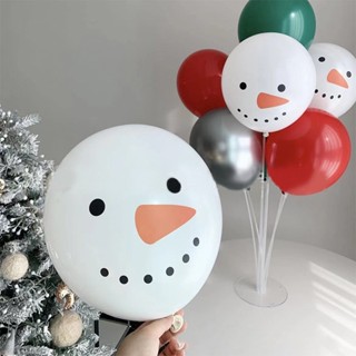 【พร้อมส่ง】ลูกโป่งยาง หนา 12 นิ้ว ลายซานตาคลอส กวาง สโนว์แมน สําหรับตกแต่งคริสต์มาส